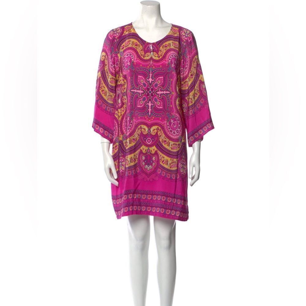 CALYPSO ST. BARTH 100% Silk Shift Mini Dress